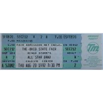 CONCERT TICKET - 1992 Tour (Ohio State Fair)